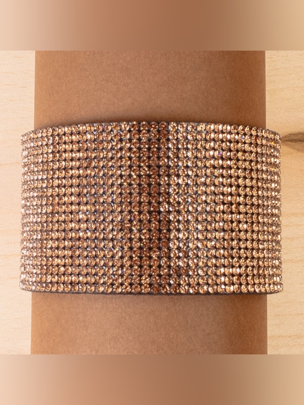 NWT! Sparkling Bronze/ Gold Crystal Cuff Bracelet - Women Jewelry 🤩